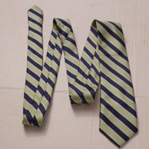 4/$80 Striped Green & Blue Silk Tie - Tommy Hilfiger